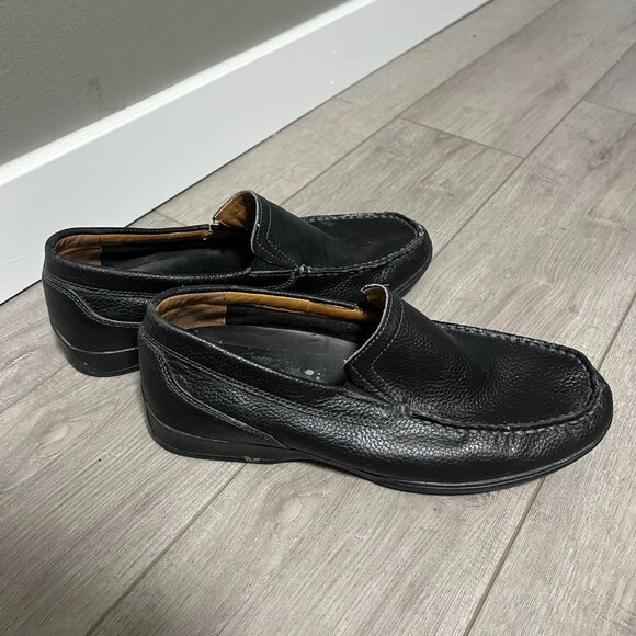 3/$35 Perry Ellis Portfolio Men’s Leather Dress Shoes Black Size 8.5 Loafer - Picture 2 of 6